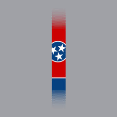 Skinny Tennessee Flag Vertical Hoodie