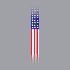 Skinny US Flag Vertical Hoodie