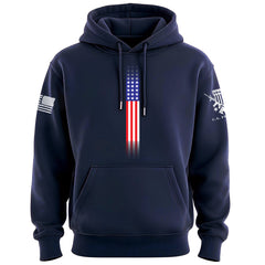 Skinny US Flag Vertical Hoodie