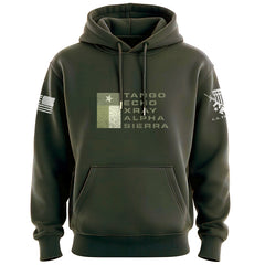 TANGO ECHO XRAY ALPHA SIERRA DRAB Hoodie