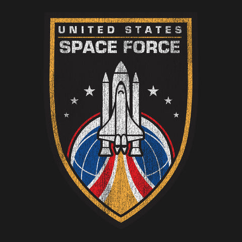 Vintage Space Force Shield Graphic Hoodie
