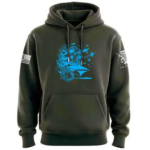 Cyberpunk Koi Design Carrier Battle Group Hoodie