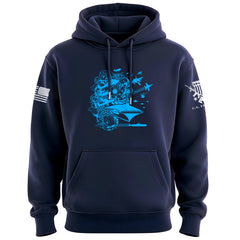 Cyberpunk Koi Design Carrier Battle Group Hoodie