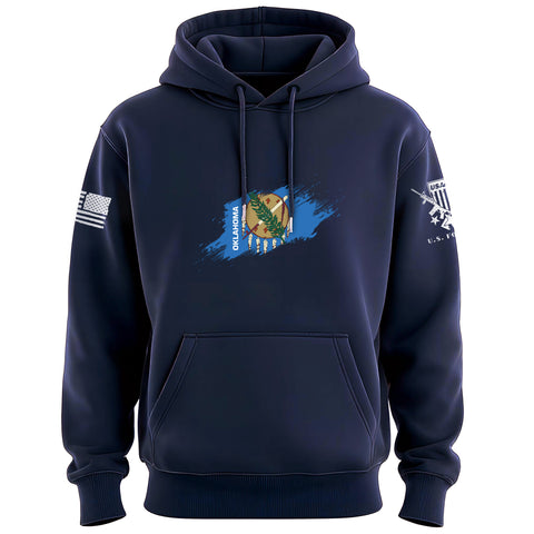 Oklahoma Flag Paint Swatch Hoodie