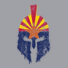 Spartan Helmet Arizona Flag Distressed Hoodie