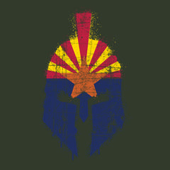Spartan Helmet Arizona Flag Distressed Hoodie