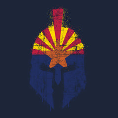 Spartan Helmet Arizona Flag Distressed Hoodie