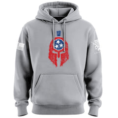 Spartan Helmet Tennessee Flag Distressed Hoodie