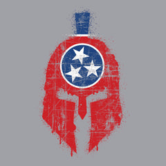 Spartan Helmet Tennessee Flag Distressed Hoodie
