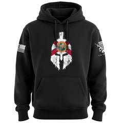 Spartan Helmet Florida Flag Distressed Hoodie