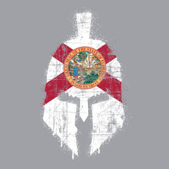 Spartan Helmet Florida Flag Distressed Hoodie