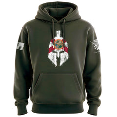 Spartan Helmet Florida Flag Distressed Hoodie