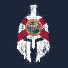 Spartan Helmet Florida Flag Distressed Hoodie