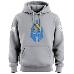 Spartan Helmet Oklahoma Flag Distressed Hoodie