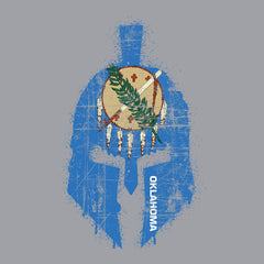 Spartan Helmet Oklahoma Flag Distressed Hoodie