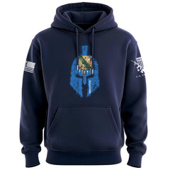 Spartan Helmet Oklahoma Flag Distressed Hoodie
