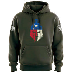 Spartan Texas Flag Distressed Hoodie