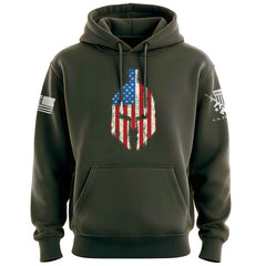 Spartan Distressed US Flag Hoodie