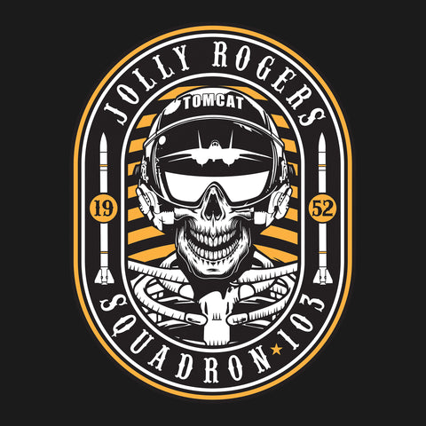 Vintage Squadron 103 Aviation Graphic Hoodie