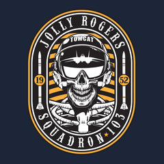 Vintage Squadron 103 Aviation Graphic Hoodie