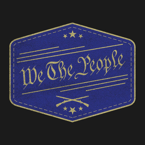 We The People Badge Blue Hoodie