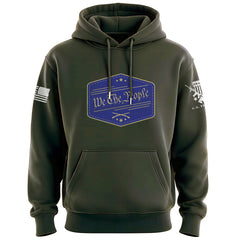 We The People Badge Blue Hoodie